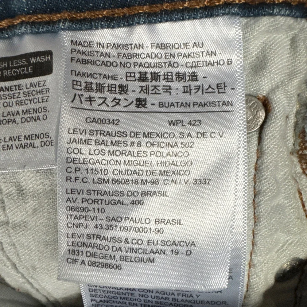 Levis Jeans Mens 30x30 (Fits 29x28) Blue 510 Skinny Stretch Denim Cowboy Western